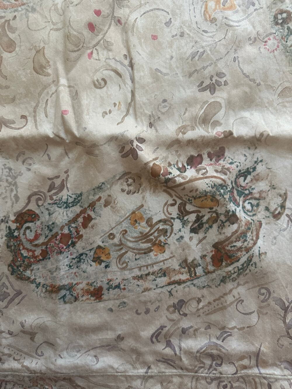 Ralph Lauren Home Verdonnet Paisley King Pillow Sham Cotton Sateen beige brown